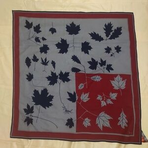 Vintage 70's Vera Neumann large scarf w/ fall leaves